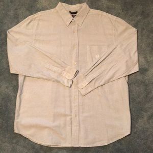 Chaps blue/white stripe button down collar shirt